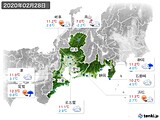 実況天気(2020年02月28日)