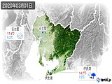 2020年03月01日の愛知県の実況天気
