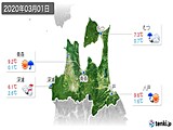 2020年03月01日の青森県の実況天気