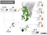 2020年03月08日の鹿児島県の実況天気