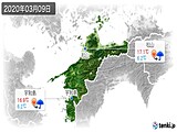 実況天気(2020年03月09日)