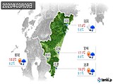 実況天気(2020年03月09日)