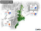 実況天気(2020年03月11日)