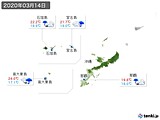 2020年03月14日の沖縄地方の実況天気