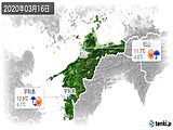 2020年03月16日の愛媛県の実況天気