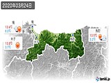 2020年03月24日の鳥取県の実況天気