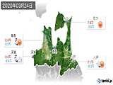 2020年03月24日の青森県の実況天気