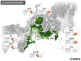 2020年03月26日の東海地方の実況天気