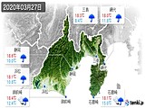 2020年03月27日の静岡県の実況天気