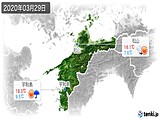 2020年03月29日の愛媛県の実況天気