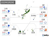 2020年03月29日の沖縄県の実況天気