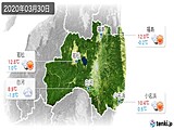 2020年03月30日の福島県の実況天気
