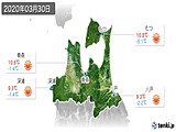 2020年03月30日の青森県の実況天気