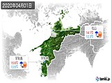 2020年04月01日の愛媛県の実況天気