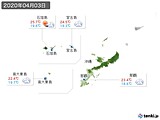 2020年04月03日の沖縄地方の実況天気