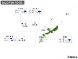 2020年04月04日の沖縄地方の実況天気