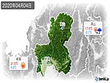 2020年04月04日の岐阜県の実況天気