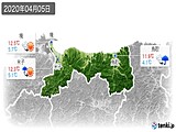 2020年04月05日の鳥取県の実況天気