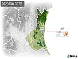 2020年04月07日の茨城県の実況天気