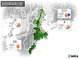 2020年04月10日の三重県の実況天気