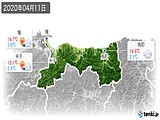 2020年04月11日の鳥取県の実況天気