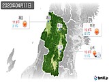 2020年04月11日の山形県の実況天気