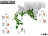 2020年04月12日の道南の実況天気