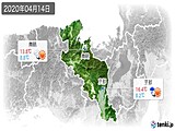 2020年04月14日の京都府の実況天気