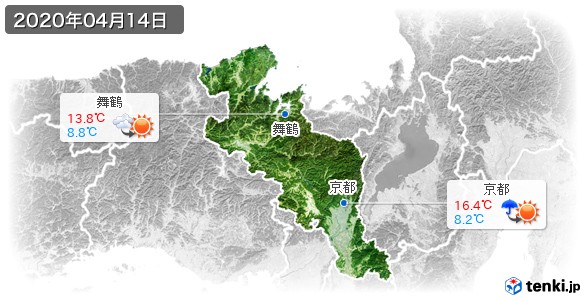 京都府(2020年04月14日の天気