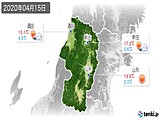 2020年04月15日の山形県の実況天気