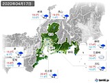 2020年04月17日の東海地方の実況天気