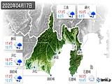 2020年04月17日の静岡県の実況天気