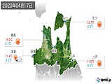 2020年04月17日の青森県の実況天気
