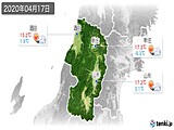 2020年04月17日の山形県の実況天気