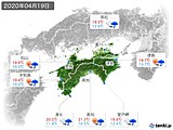 2020年04月19日の四国地方の実況天気