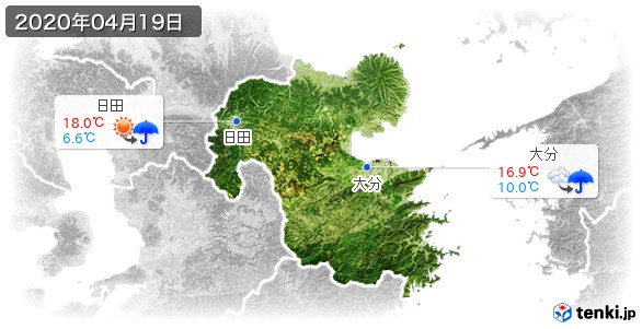 大分県(2020年04月19日の天気