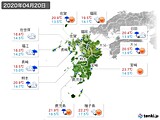 実況天気(2020年04月20日)