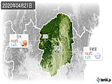 2020年04月21日の栃木県の実況天気