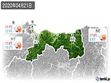 2020年04月21日の鳥取県の実況天気
