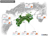 2020年04月23日の四国地方の実況天気