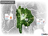 2020年04月23日の山梨県の実況天気
