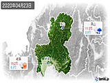 2020年04月23日の岐阜県の実況天気