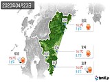 2020年04月23日の宮崎県の実況天気