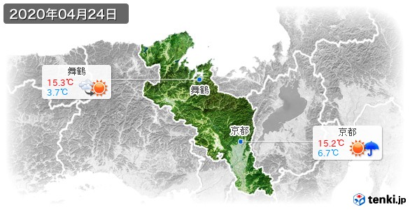 京都府(2020年04月24日の天気