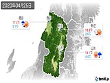 2020年04月25日の山形県の実況天気