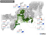 2020年04月26日の東海地方の実況天気