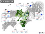 2020年04月26日の近畿地方の実況天気