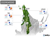 2020年04月26日の道北の実況天気