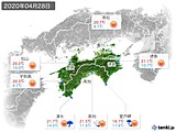 2020年04月28日の四国地方の実況天気