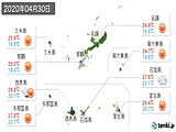 2020年04月30日の沖縄県の実況天気